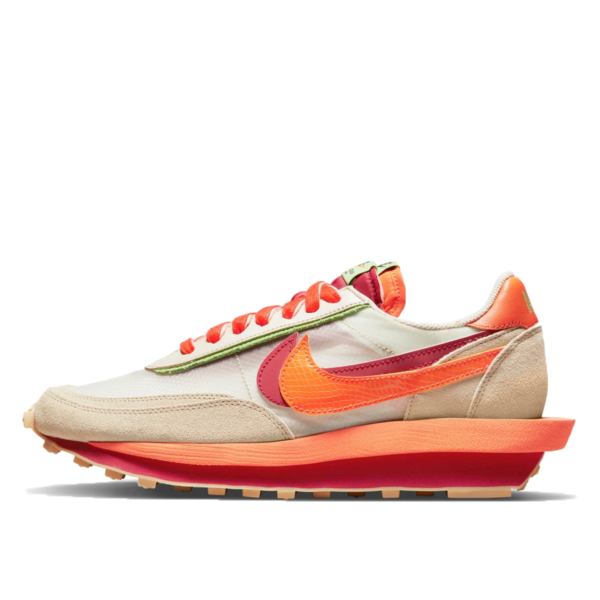 x sacai x Clot LDWaffle Kiss of Death Net Orange Blaze (2021)