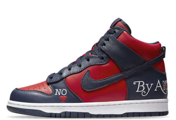 x Supreme Dunk High Navy Red (2022)