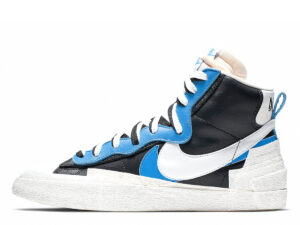 x Sacai Blazer Mid Black University Blue (2019)
