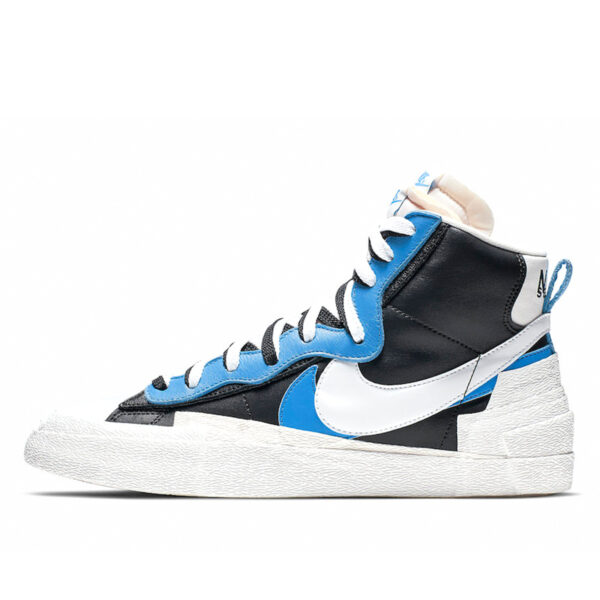 x Sacai Blazer Mid Black University Blue (2019)