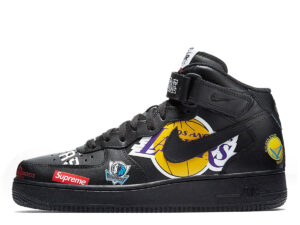x Supreme x NBA Air Force 1 Mid Black