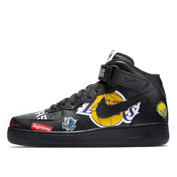 x Supreme x NBA Air Force 1 Mid Black