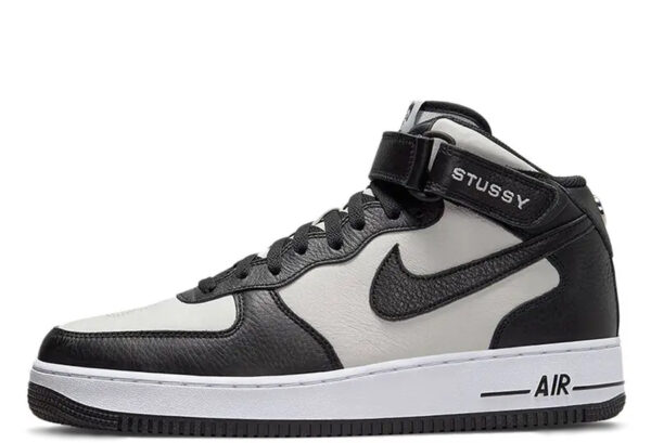 x Stussy Air Force 1 Mid Black White (2022)
