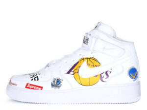 x Supreme x NBA Air Force 1 Mid White