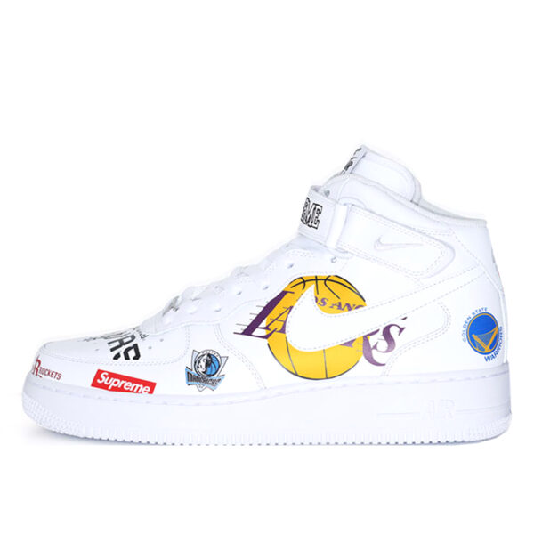 x Supreme x NBA Air Force 1 Mid White