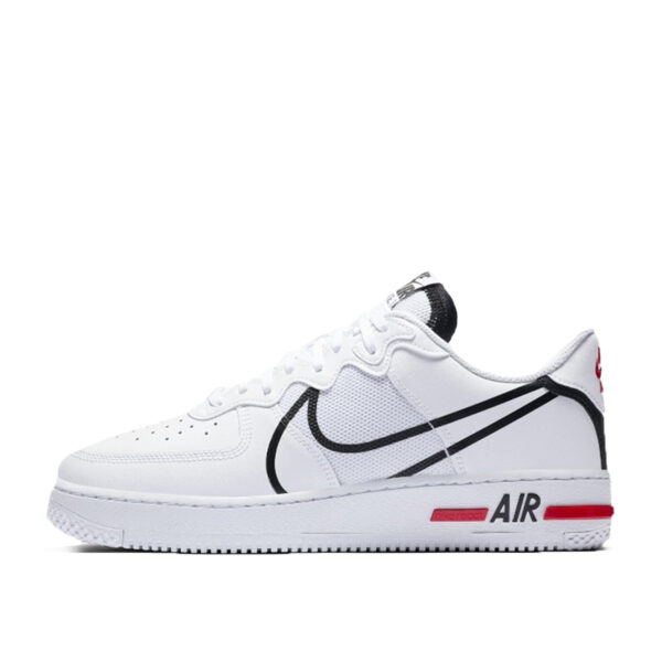 Air Force 1 React White Black Red (2020)