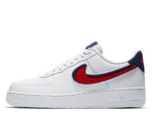 Air Force 1 Low 3D Chenille Swoosh White Red Blue
