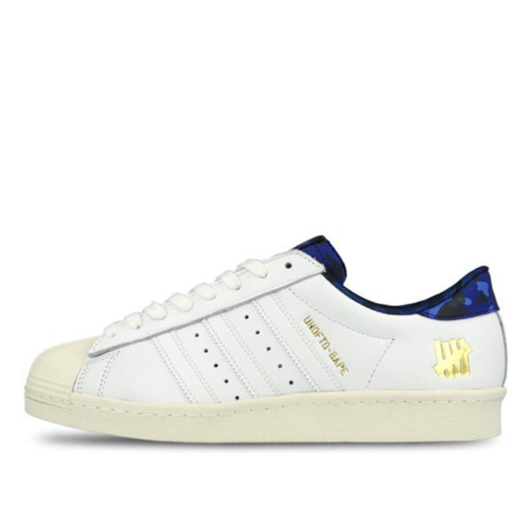 Superstar 80s Undefeated UNDFTD Bape White Blue