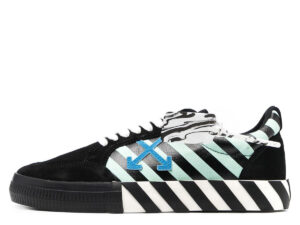 Vulc Low Top Diag Stripes Sneaker Black Mint Blue (2021)