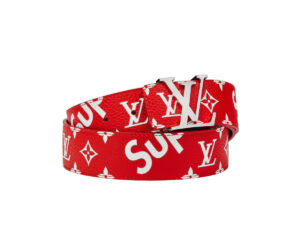x Supreme Initiales LV Belt 40MM Red Monogram (FW17)
