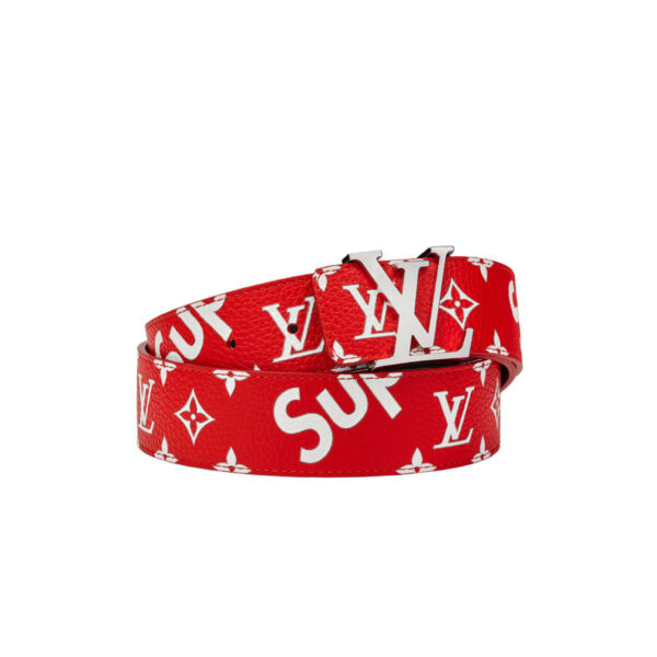 x Supreme Initiales LV Belt 40MM Red Monogram (FW17)