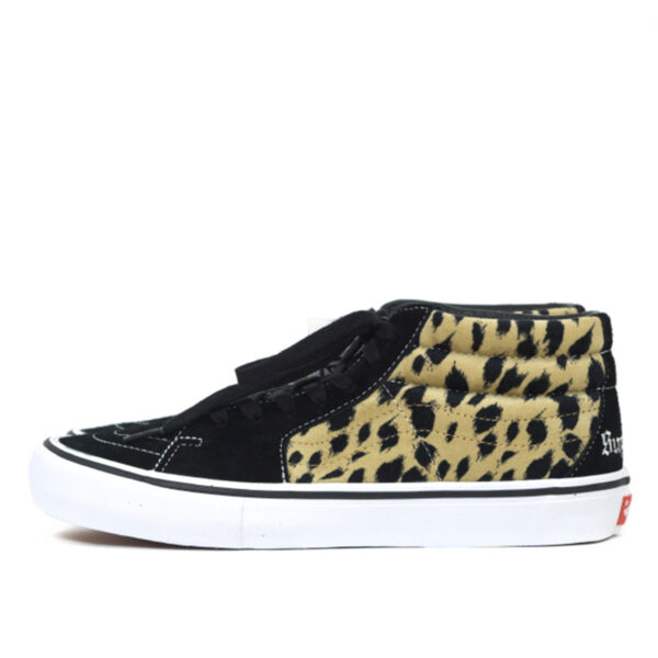 Sk8-Mid Supreme Velvet Leopard Black