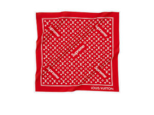 x Supreme Monogram LV Bandana Red (FW17)