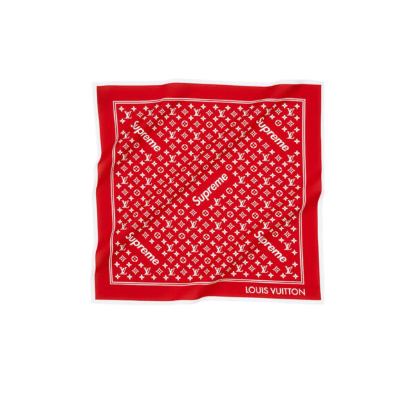 x Supreme Monogram LV Bandana Red (FW17)