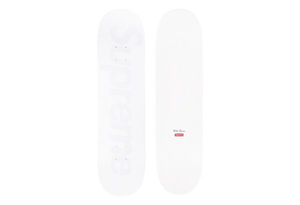 Tonal Box Logo Skateboard White - 8.125" x 32" (SS23)